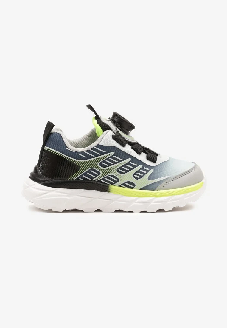 Szare Buty Sportowe Sneakersy Ozdobione Geometrycznym Wzorem Ulandiela