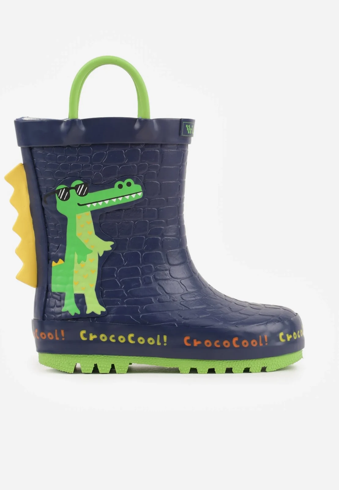 Granatowe Kalosze z Dinozaurem i Ozdobą 3D Viviassa