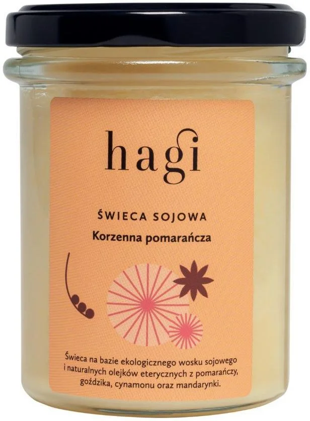 Hagi Świeca Sojowa Korzenna Pomarańcza Świeca Na Bazie Ekologicznego Wosku Sojowego Korzenna Pomarańcza 215 Ml 121579