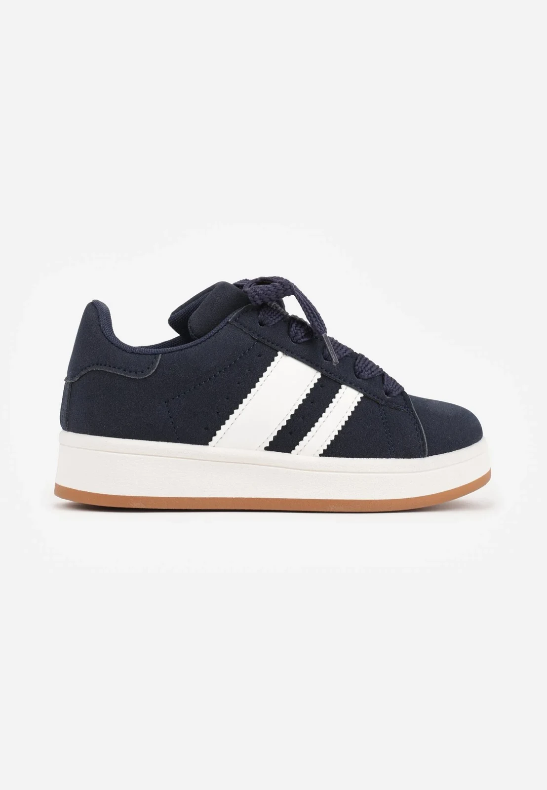 Granatowe Buty Sportowe Sneakersy z Paskami po Bokach Vikitole