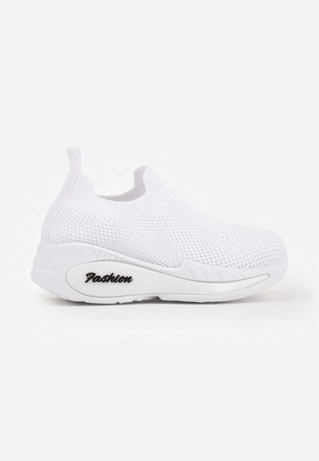 Białe Wsuwane Buty Sportowe Sneakersy z Siateczkową Cholewką Phalisise