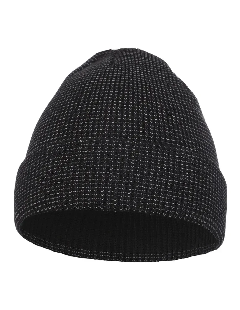 Beanie z odblaskową przędzą CZARNY