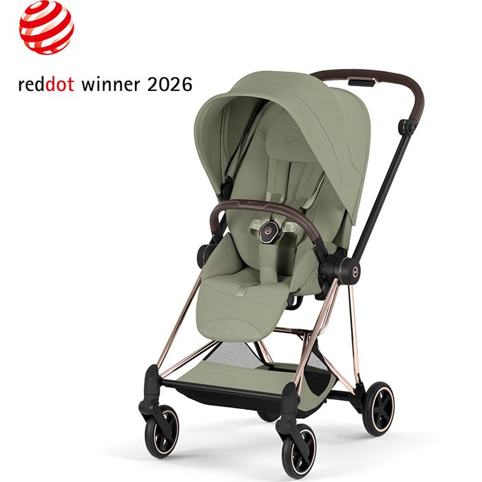 Cybex MIOS 4.0 STYLE wózek spacerowy — Sage Green / Rosegold Frame