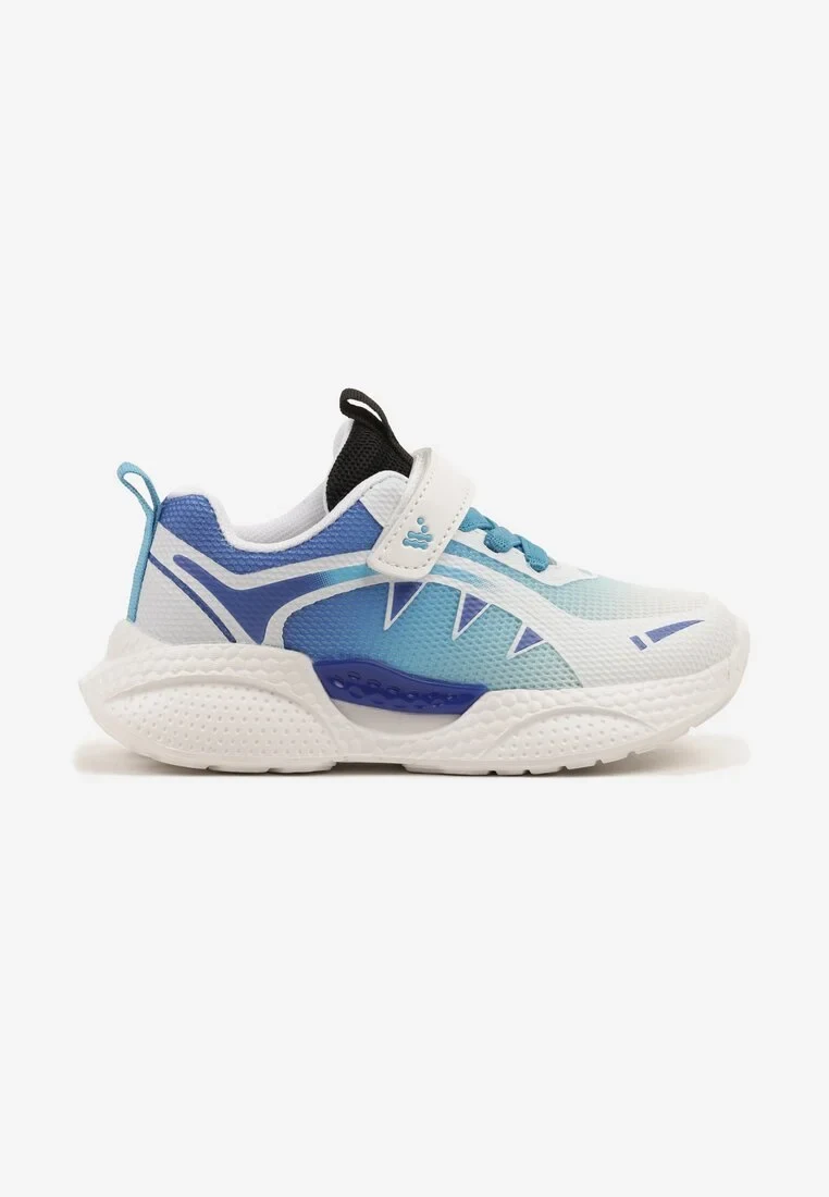 Granatowe Buty Sportowe Sneakersy z Geometrycznym Wzorem Tellinoria