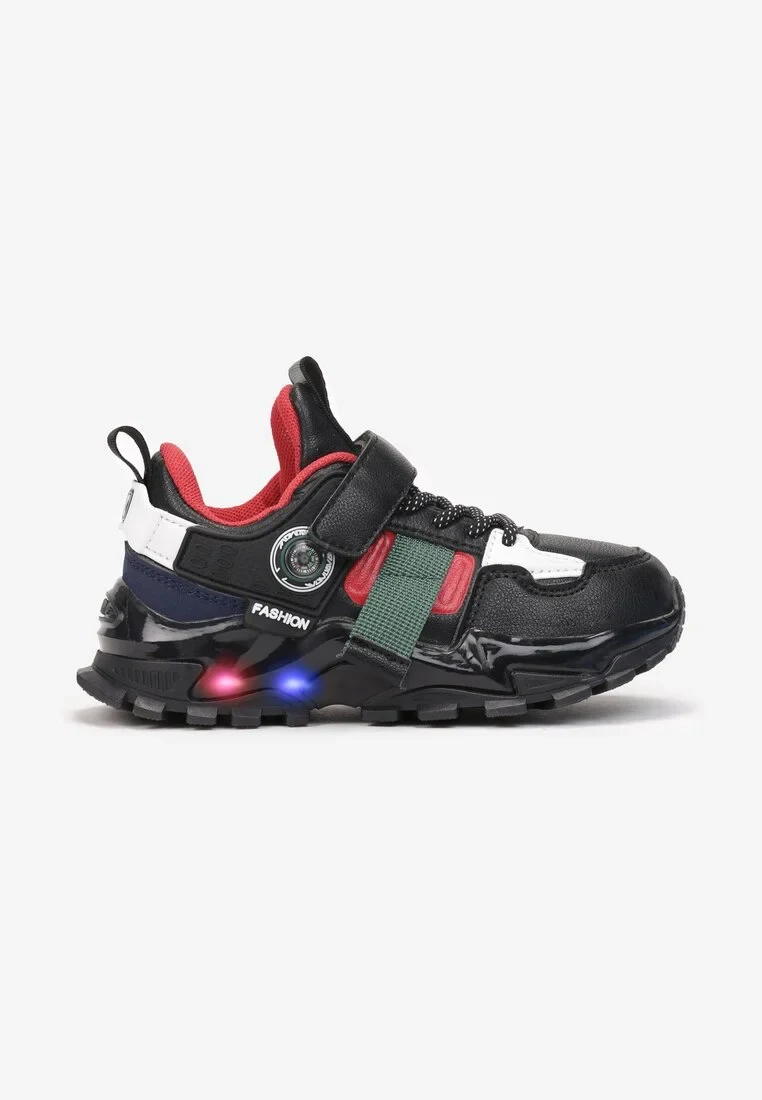 Czarno-Czerwone Buty Sportowe Hyrynome