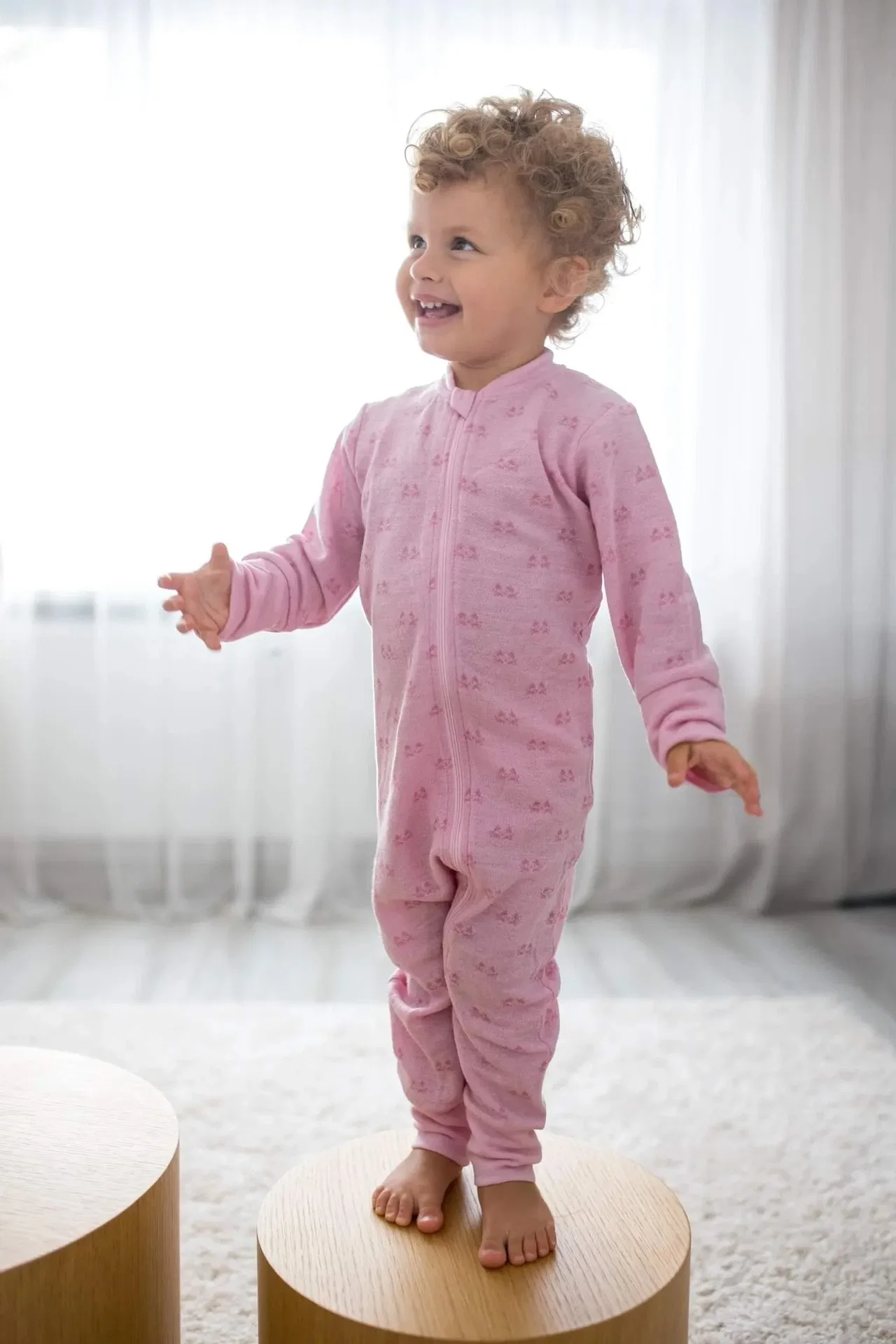 Dziecięcy rosnący kombinezon/piżama ze 100% wełny merino