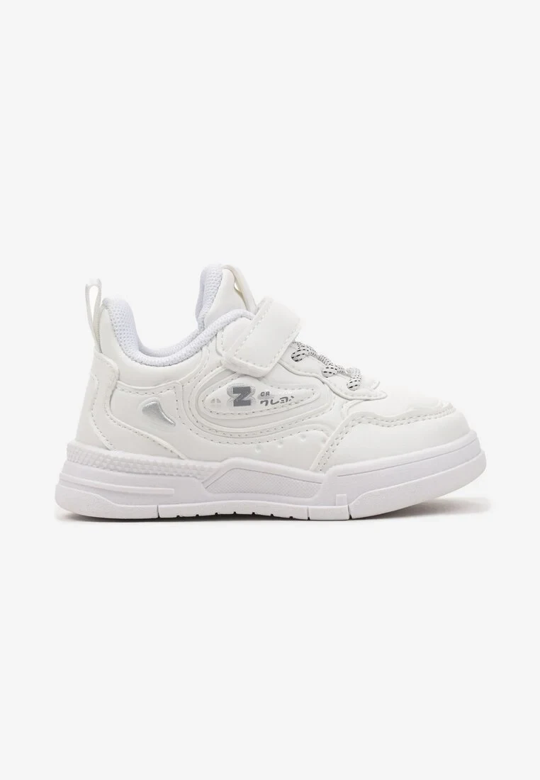 Białe Buty Sportowe Sneakersy z Rzepem Nellesta