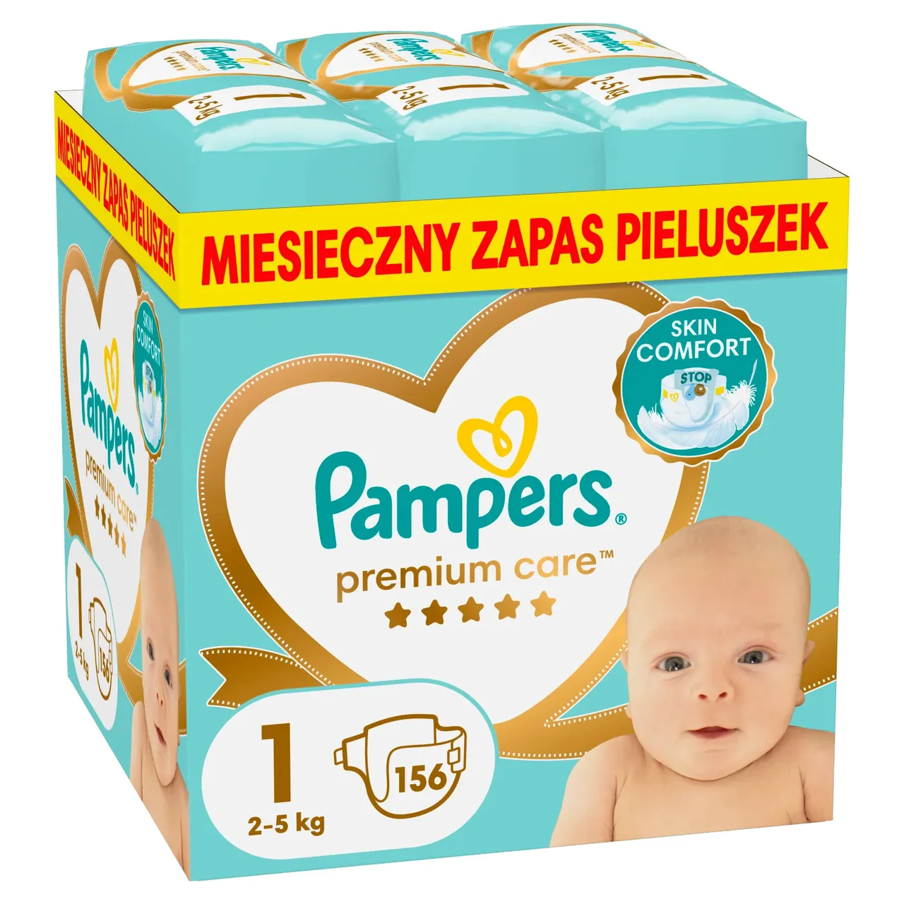 Pampers Premium Care rozmiar 1 156 szt.