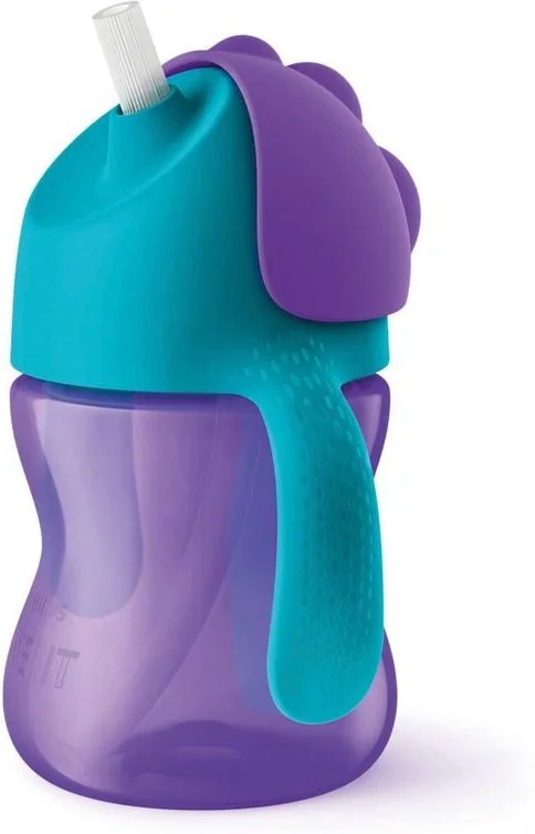 PHILIPS AVENT Bidon 200 ml fioletowy z giętką słomką