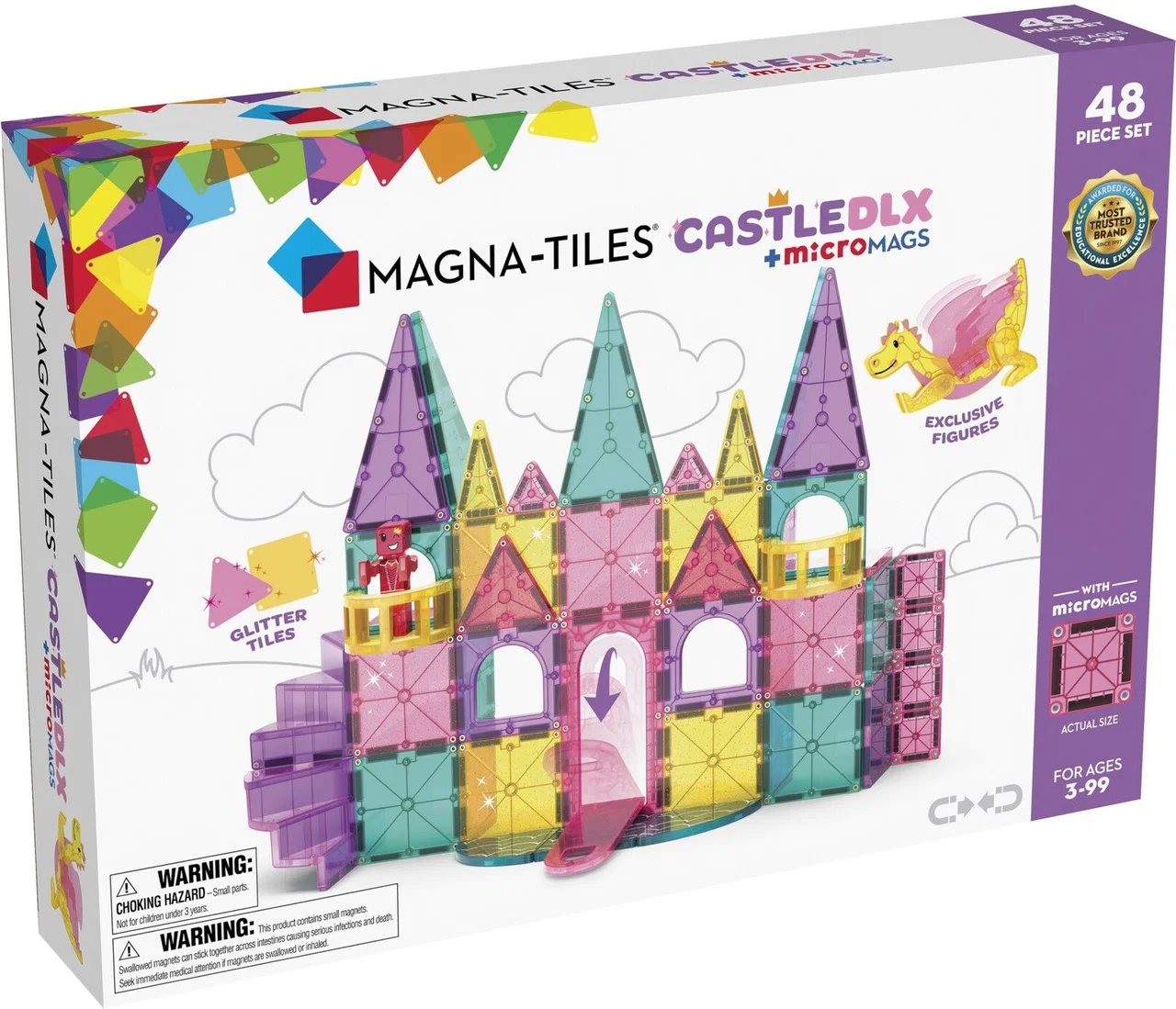 Magna-Tiles Klocki Magnetyczne Zamek Dxl 48el.