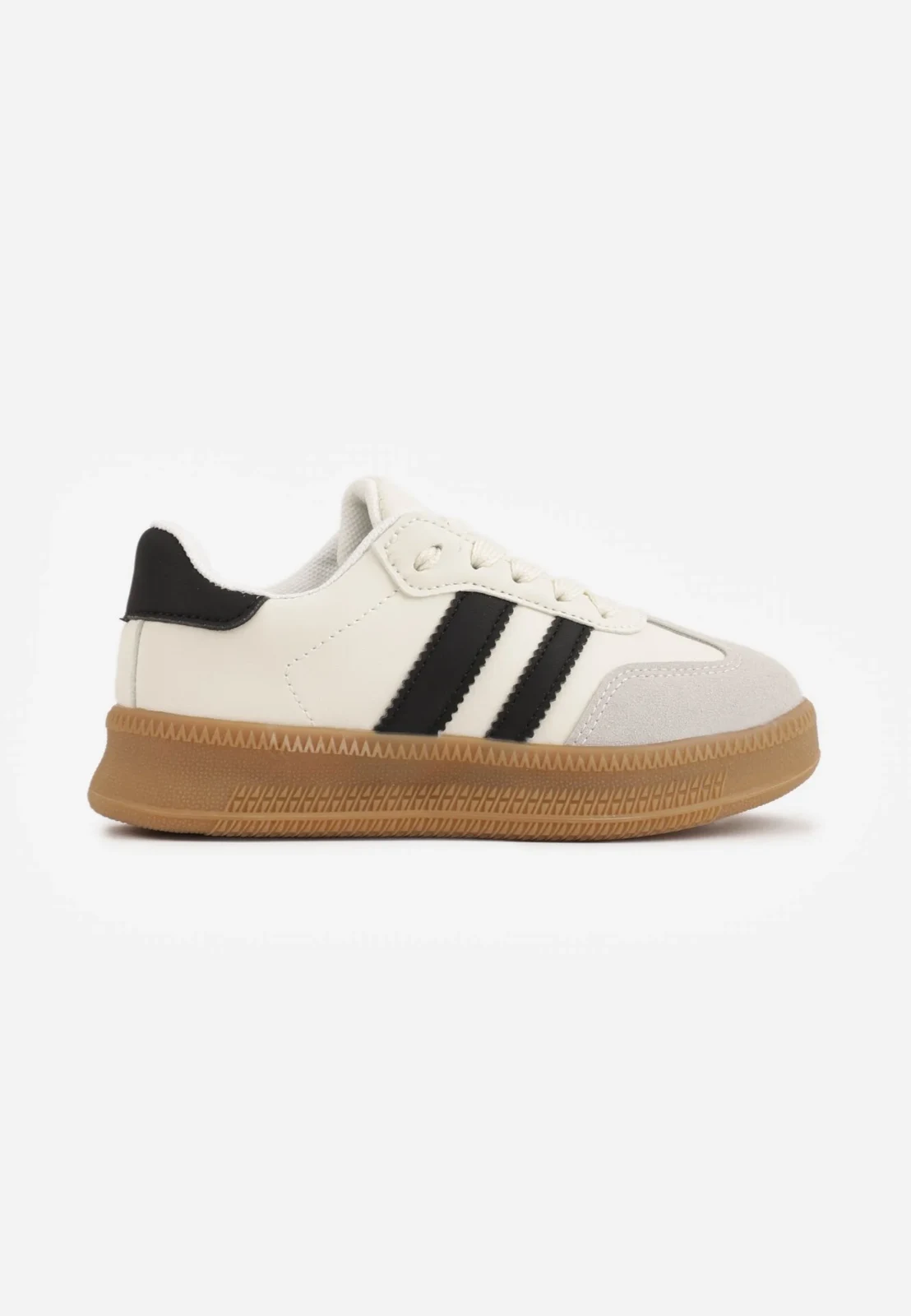 Beżowe Buty Sportowe Sneakersy w Stylu Retro z Szerokim Noskiem Shaima