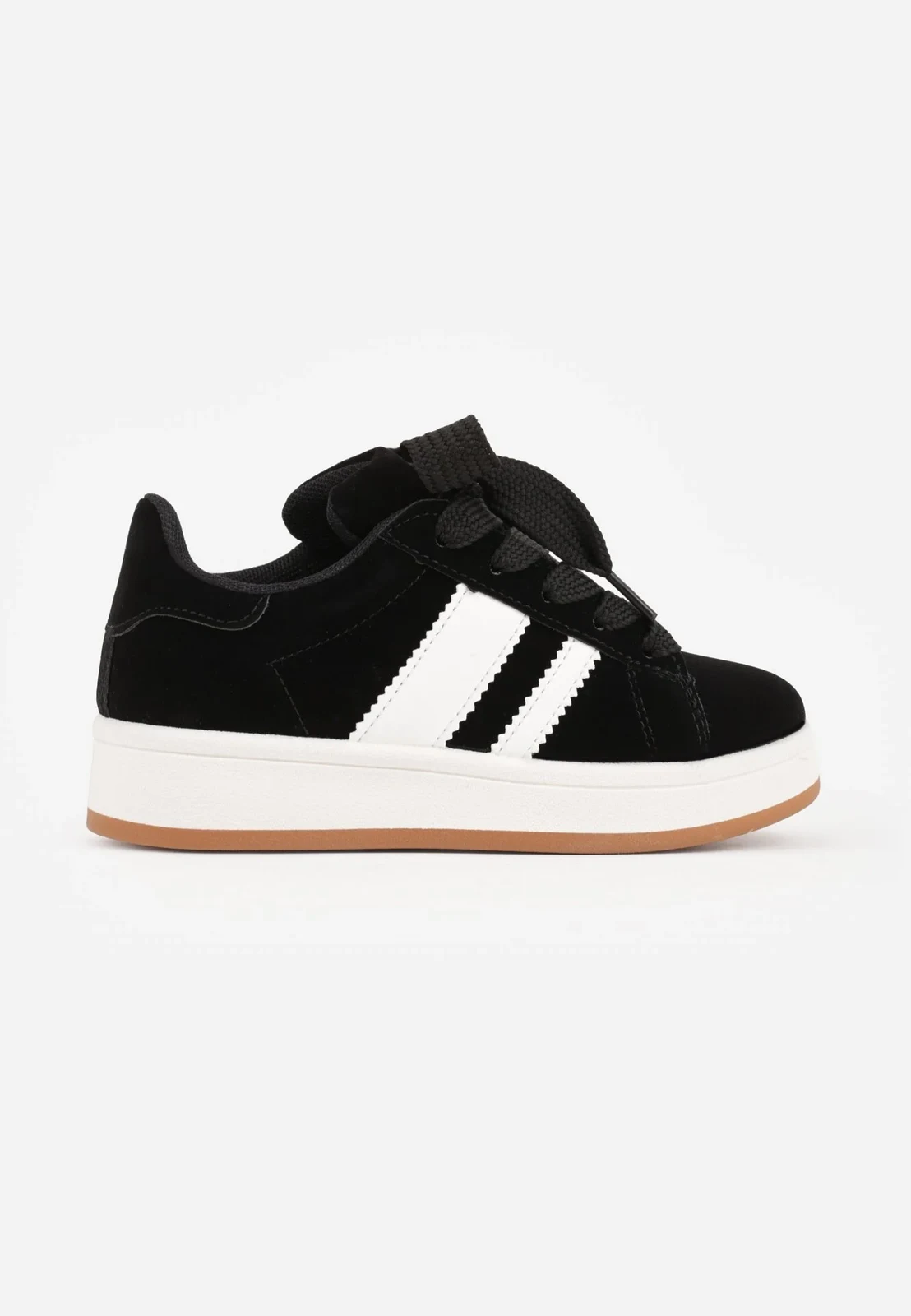 Czarne Buty Sportowe Sneakersy z Paskami po Bokach Vikitole