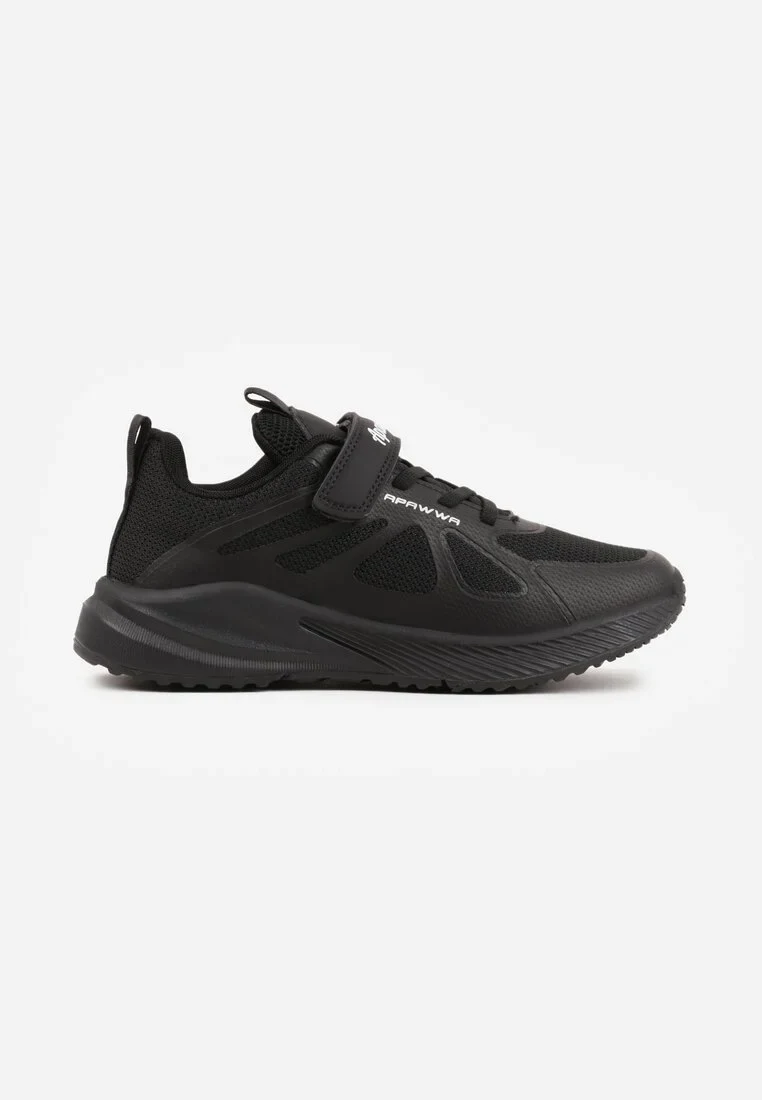 Czarne Buty Sportowe Sneakersy z Geometrycznym Wzorem Phalilopei