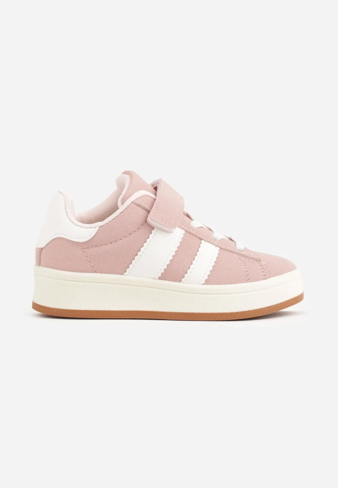 Różowe Buty Sportowe Sneakersy z Dwoma Paskami z Boku Noam