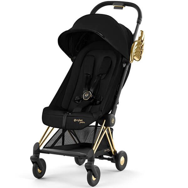 Cybex COYA WINGS wózek spacerowy — WINGS black upholstery / gold frame and wings