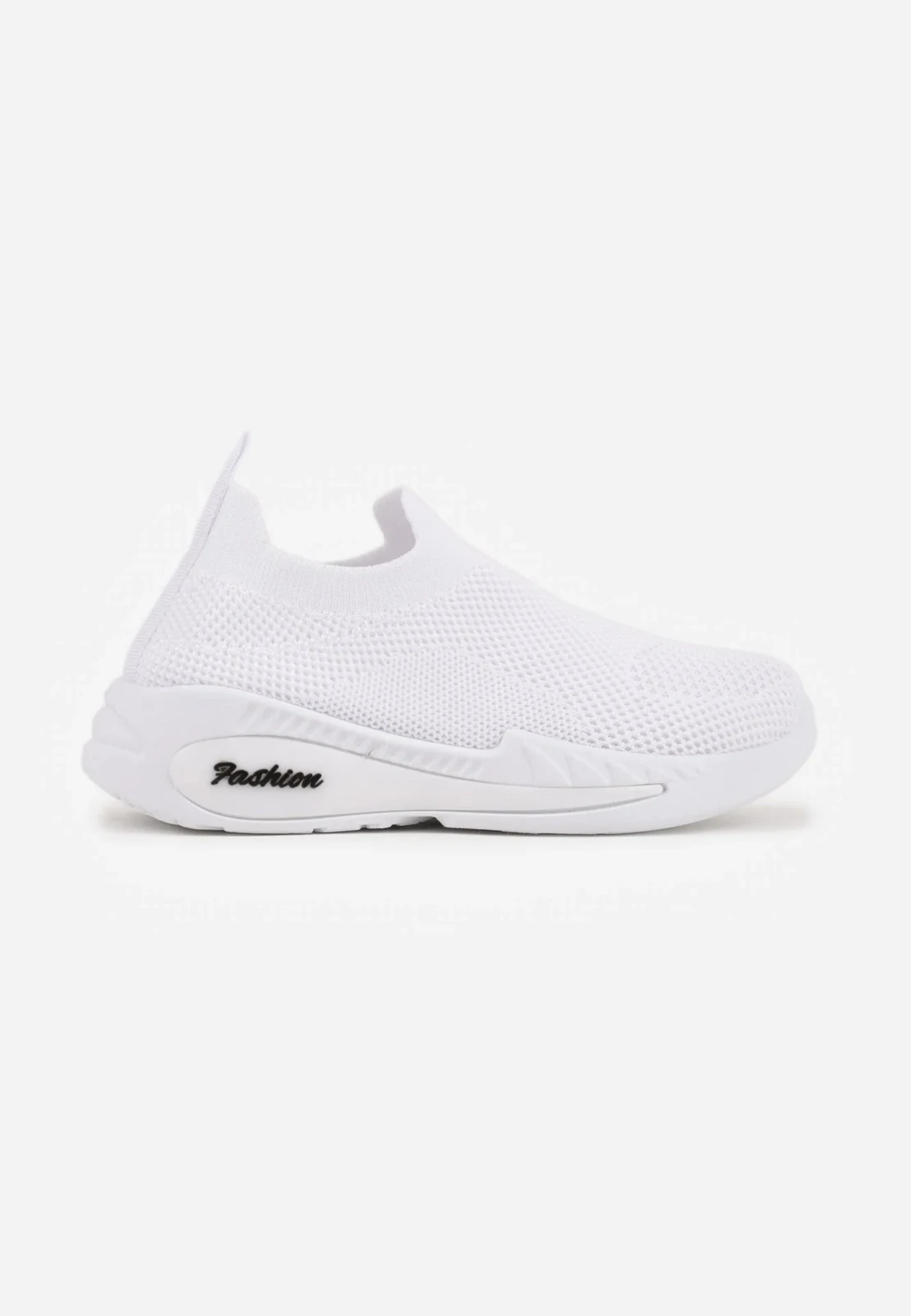 Białe Wsuwane Buty Sportowe Sneakersy z Siateczkową Cholewką Oaradah