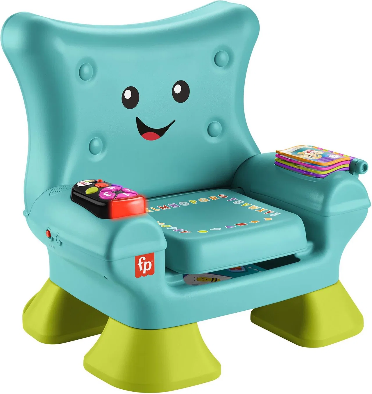 Fisher-Price „Ucz się i śmiej!” Edukacyjny Fotel Malucha (turkusowy)  HYR95