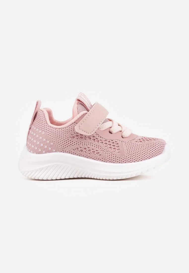 Różowo-Białe Siateczkowe Buty Sportowe Sneakersy na Piankowej Podeszwie Saphelis