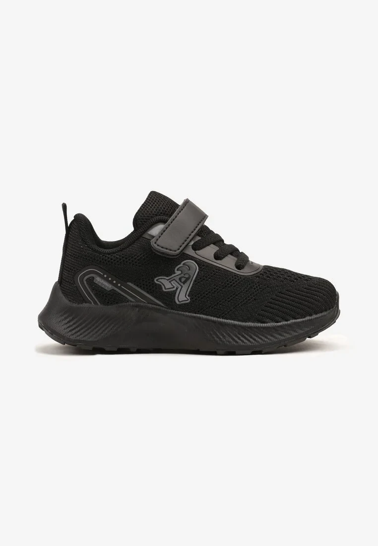 Czarne Buty Sportowe Sneakersy Ozdobione Naszywką Fonarea