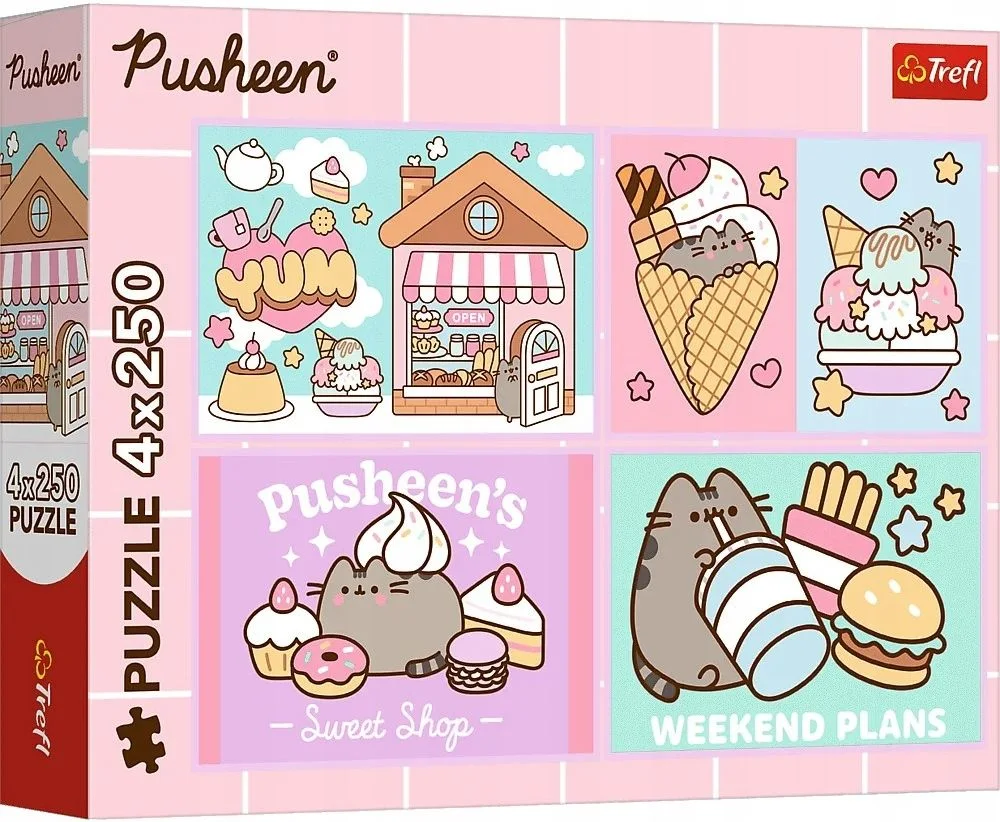 Trefl Puzzle 4X250 Poznajcie Pusheena