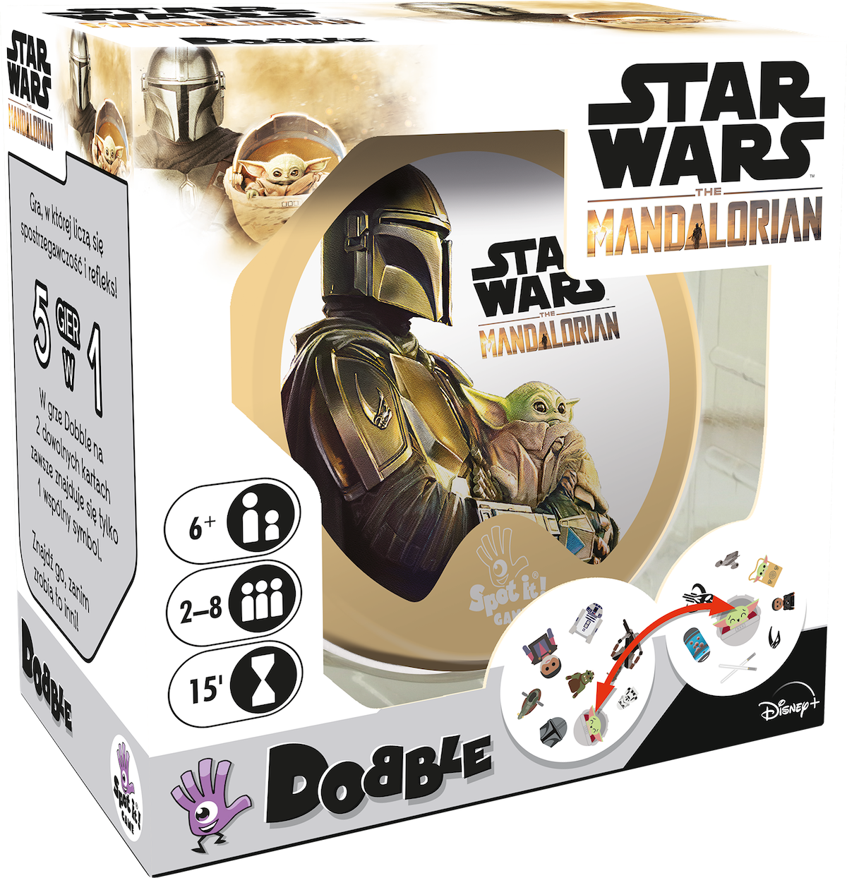 Dobble Star Wars Mandalorian — pudełko polskiego wydania