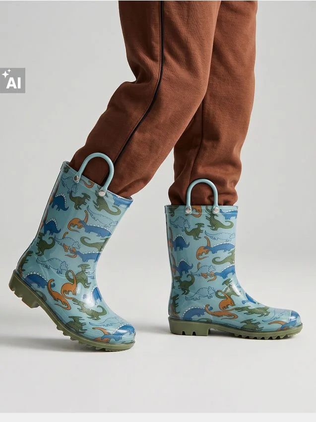 Kalosze z motywem dinozaurów
