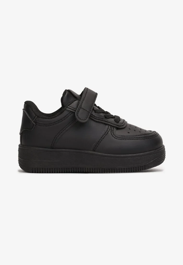 Czarne Buty Sportowe na Rzep Marli