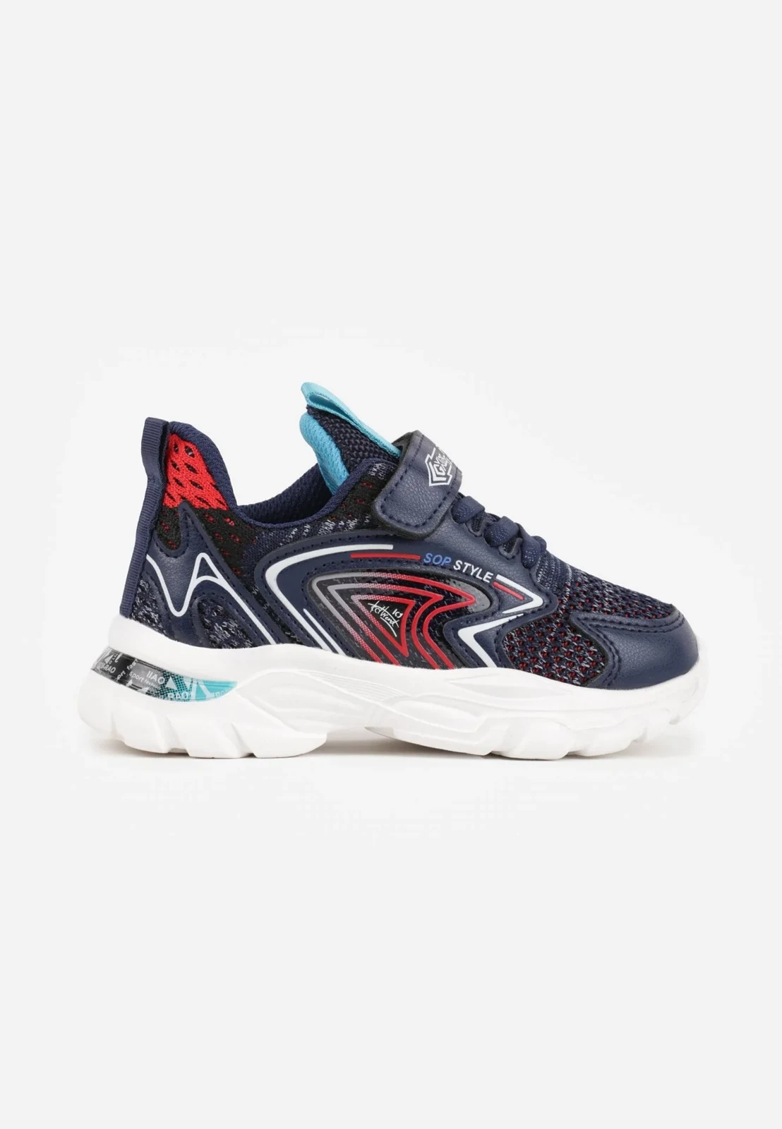 Granatowe Buty Sportowe Sneakersy na Lekkiej Podeszwie ze Skórzaną Wkładką Corranella