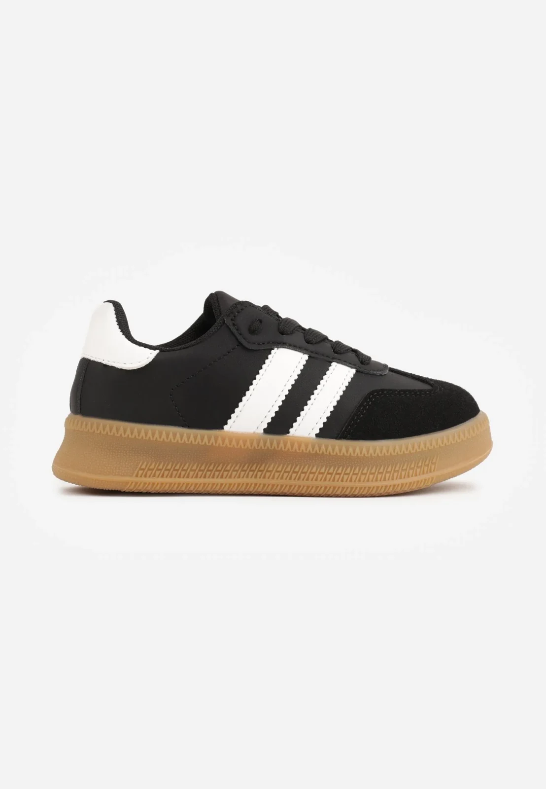 Czarne Buty Sportowe Sneakersy w Stylu Retro z Szerokim Noskiem Shaima