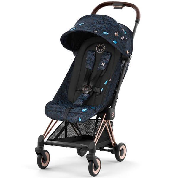 Cybex COYA Jewels of Nature wózek spacerowy — Jewels of Nature patterned upholstery / rose frame