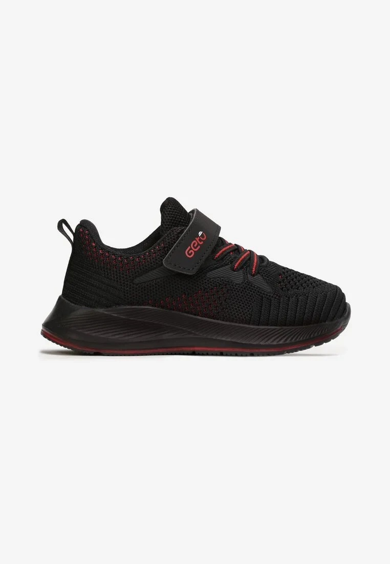 Czarno-Czerwone Buty Sportowe Timeia