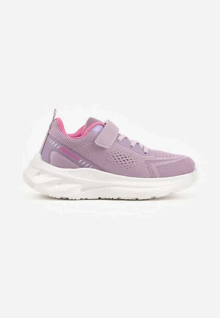 Różowo-Fioletowe Buty Sportowe Sneakersy na Grubej Podeszwie z Tłoczeniem Hyrene