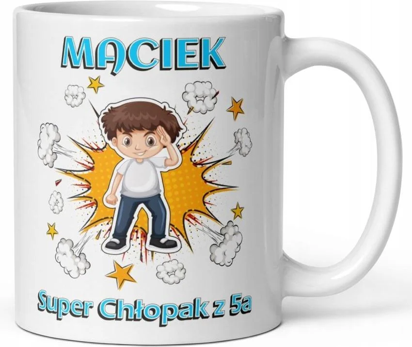 Megaprezencik Kubek Z Nadrukiem Dla Super Chłopaka Imieniem