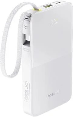 Baseus  Bipow2 Pro 10000Mah Wbudowany Kabel Usb C 22 5W Biały