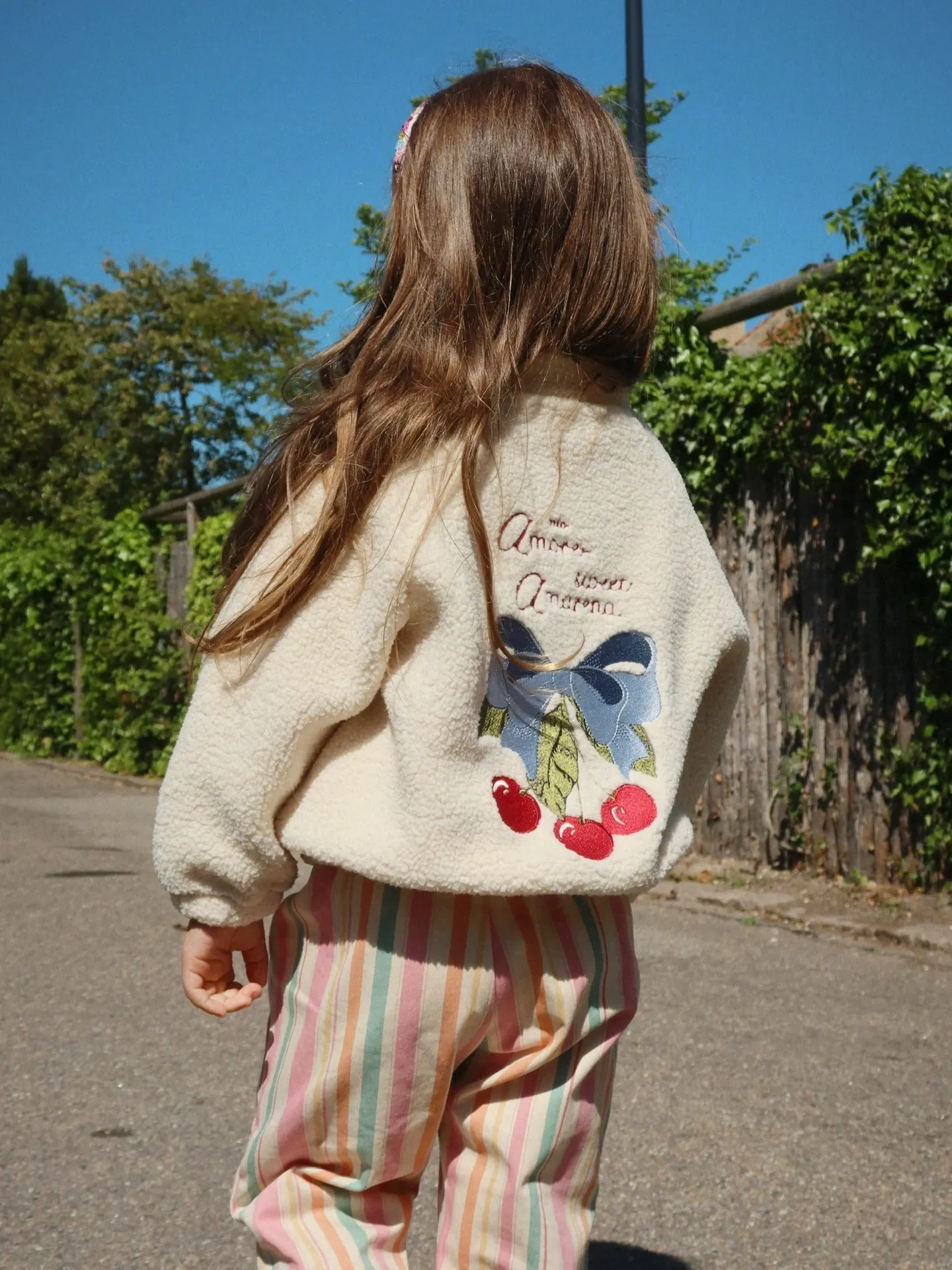 Konges Sløjd - kurtka dziecięca Jazz Teddy Jacket GRS White Smoke