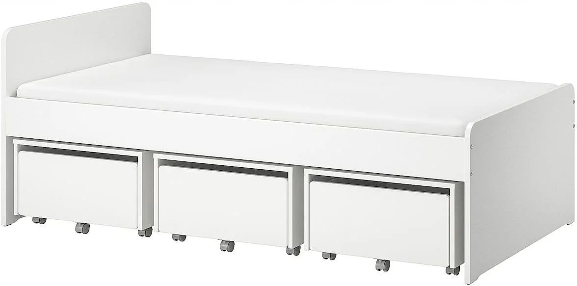 IKEA Släkt Rama łóżka biały