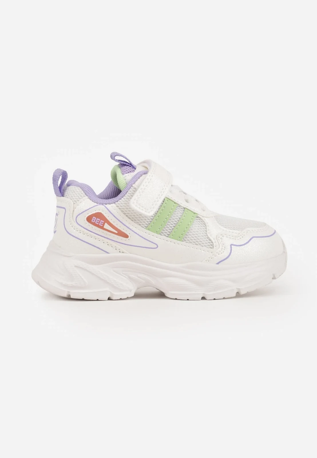 Biało-Fioletowe Buty Sportowe Sneakersy Chunky na Platformie Iasesis