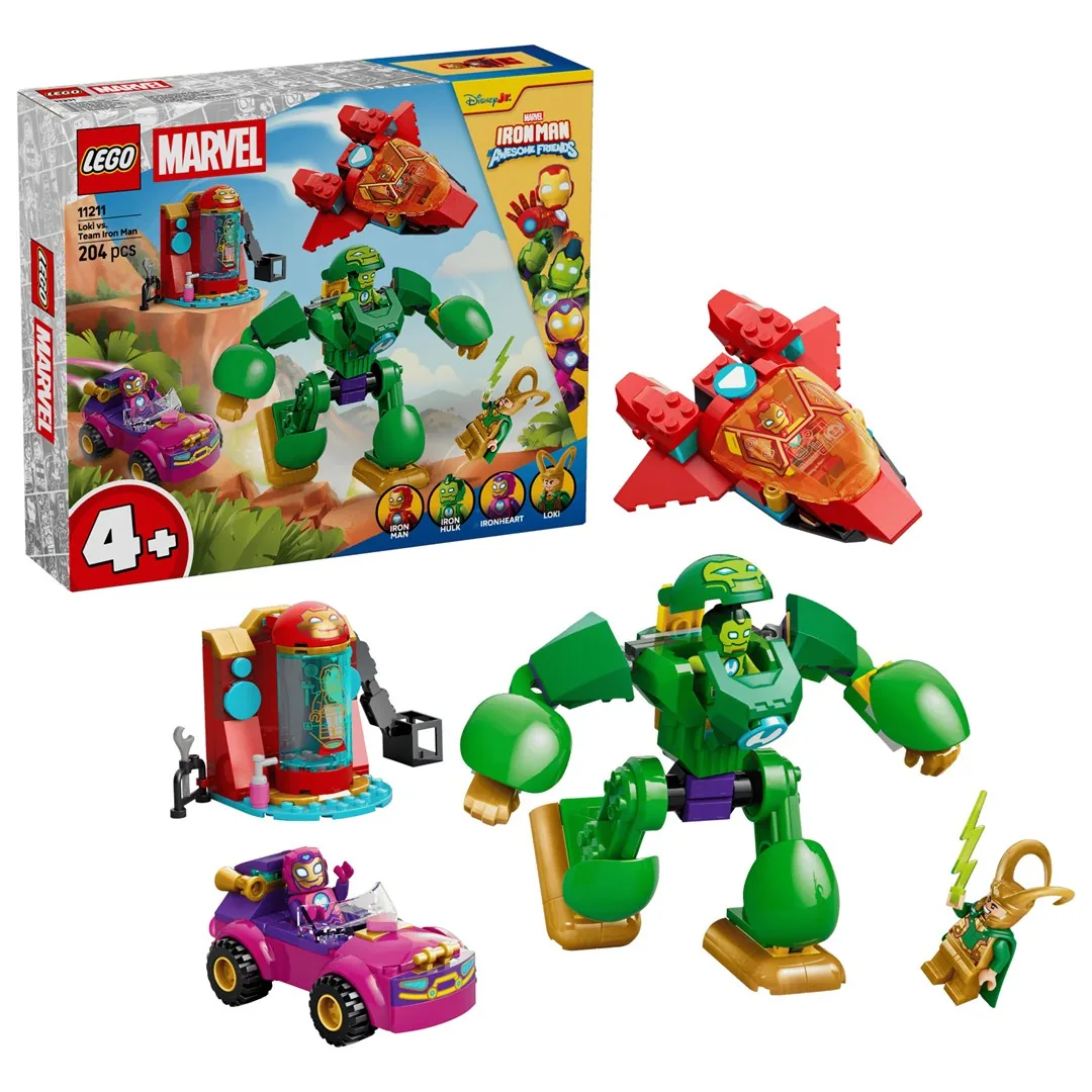 Zestaw LEGO Marvel 11211 z właściwym pudełkiem i konstrukcjami