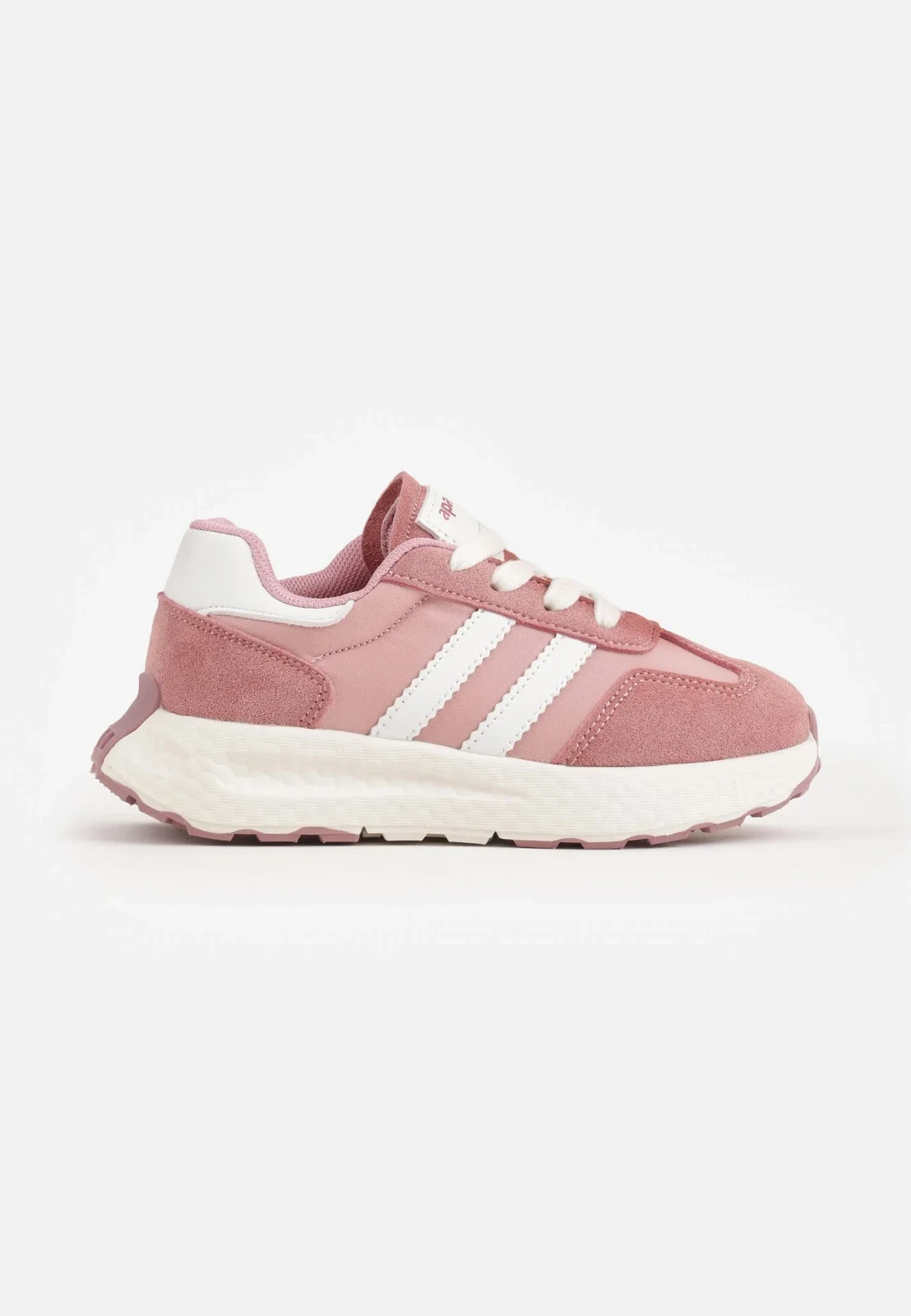 Różowe Buty Sportowe Sneakersy z Zapięciem na Rzep ze Skórzaną Wkładką Myrietara