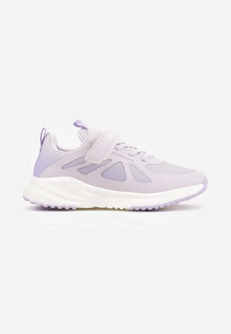 Fioletowe Buty Sportowe Sneakersy z Geometrycznym Wzorem Phalilopei